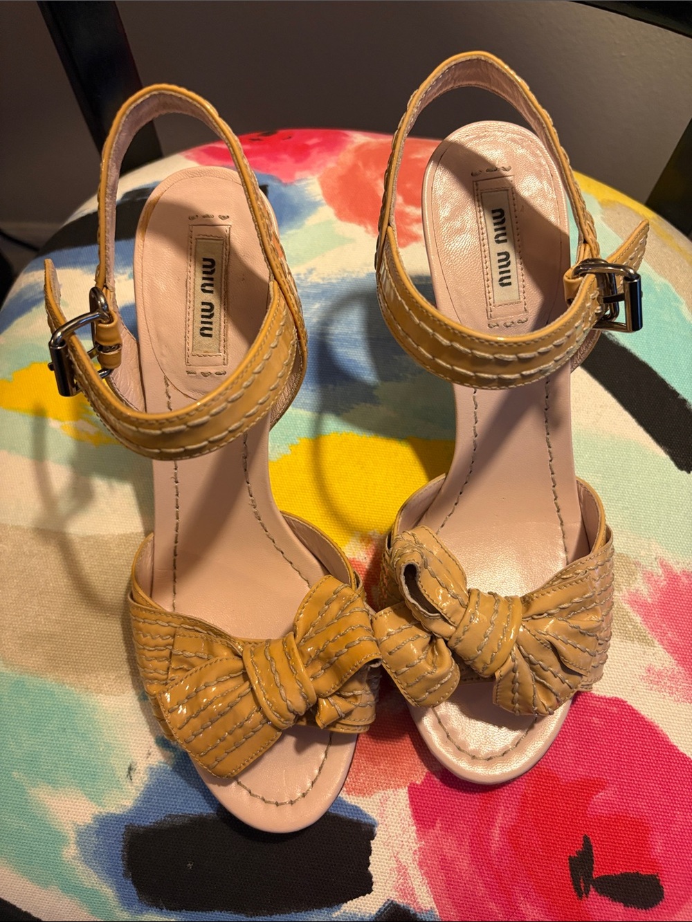 Yellow Miu Miu heels